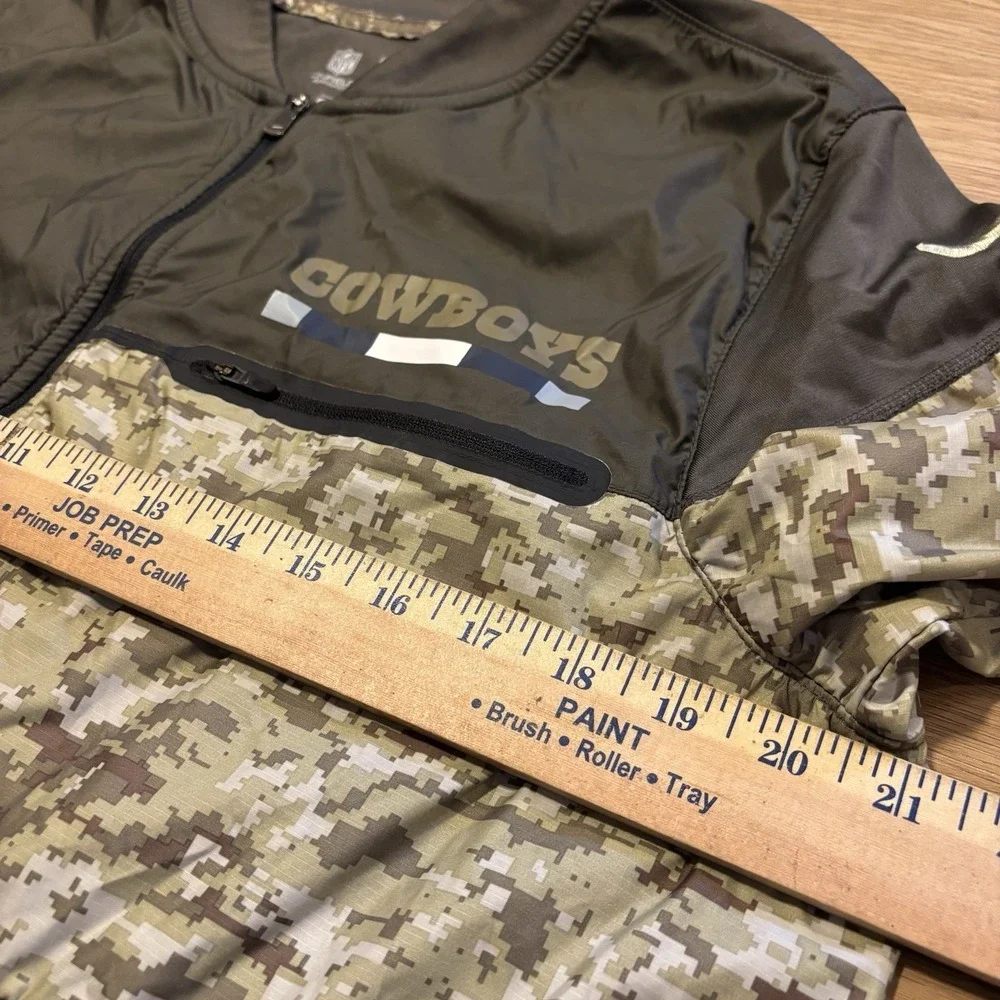 Dallas Cowboys 1/2 Zip Jacket Sz M Salute to Service Nike Shield On Field NFL